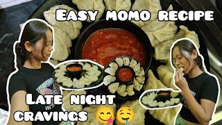 EASY MOMO RECIPE || LATE NIGHT CRAVINGS   #vegmomos #recipe #easyrecipe