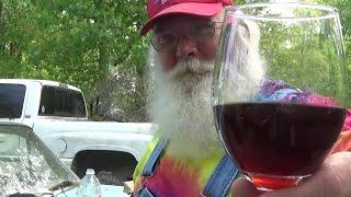 Tasting the Car Hood Wine with PawPaw