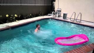 Paul Back Flips Into Shallow Pool