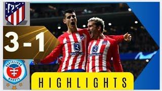 Athletico Madrid 3-1 Slovan Bratislava ||UEFA  football match highlights ||Griezmann 