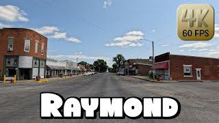 Driving Around Small Town Raymond, Illinois in 4k Video