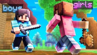 Boys vs Girls in Minecraft PvP REMATCH...