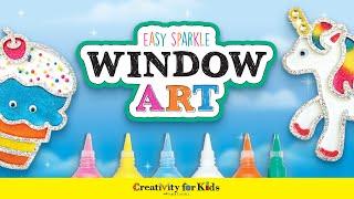 Rainbow Sprinkles Easy Sparkle Window Art | Creativity for Kids