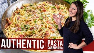 How to Make Authentic Pasta Carbonara | The Stay At Home Chef