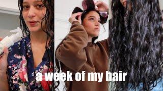 a week of Haircare / wavy hair styling, my fav way to get bouncy curls, and more!