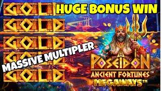 Ancient Fortunes Poseidon Megaways Slot Bonus BIG WIN (HUGE MULTIPLIER)