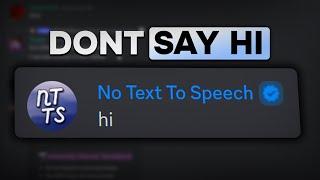 Why You can't say *HI* in This Discord Server