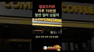 컴포즈커피 하루 70만원 팔면 얼마 남을까