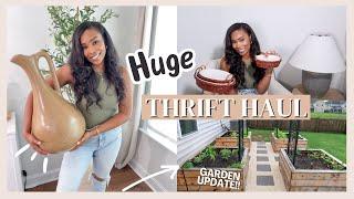 HUGE THRIFT HOME DECOR HAUL | EXCITING VEGETABLE GARDEN UPDATE // LoveLexyNicole