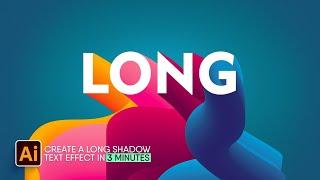 How to make Longshadow Text Effect with Adobe Illustrator: Modern Text Effect with Illustrator