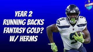 YEAR 2 RUNNING BACKS, FANTASY GOLD? Bienvenido Herms of Draft Sharks | Fantasy Football 2023 | 330