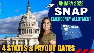 NEW JANUARY 2022 SNAP Food Stamps Max Benefits UPDATE - 4 States Approved / Payout Dates | $95-$300