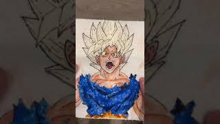 Goku Super Saiyan Drawing Magic Transformation #shorts