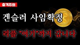 [리플 전망]사임확정 장담컨대 여기까지 더 폭등합니다