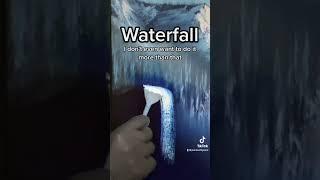 #Paint a #Waterfall like #BobRoss in seconds! #Shorts #ShortsFeed #FYP #PaintWithJosh