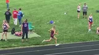 Silas 7th grade 400 meter dash 2023 (3rd runner up to catch baton)