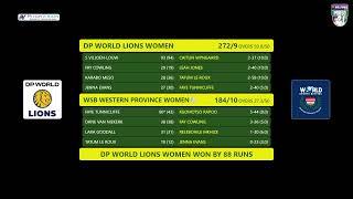 Hollywoodbets Pro50 | DP World Lions vs WSB Western Province