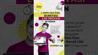 7.Sınıflara Özel Ücretsiz LGS Provası 20 Nisan’da! 
