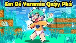 THỬ THÁCH 24H LÀM EM BÉ YUMMIE QUẬY PHÁ THỊ TRẤN SINH TỐ TRONG MINECRAFT*YUMMIE EM BÉ 