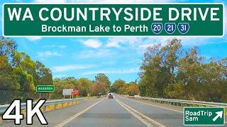 Countryside Drive to Perth  [4K] - Brockman Lake to Perth, Western Australia - Relaxing Drive