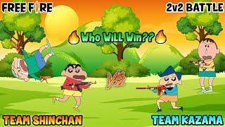 Shinchan and masao vs kazama and bochan in free fire duo battle  | shinchan playing free fire 