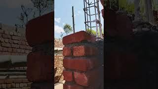 Mistri ne kamal ka kaam kiya hai  #construction #civilengineering #rajmistri #column #brickwork