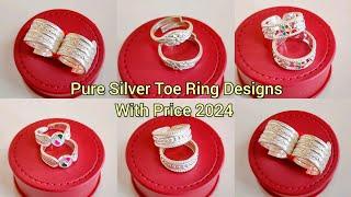 pure Silver Toe Ring Designs with Price 2024/Fancy silver toe ring designs with price 2024