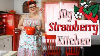 Tour my Strawberry Kitchen! 