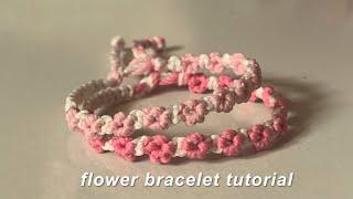 How to make flower/daisy bracelet || yarnivora