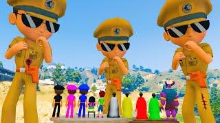 3 Giant Little Singham Save Kiko Shinchan Shiva From Granny Hulk Attack in Gta 5 | Gta5 Sinchan