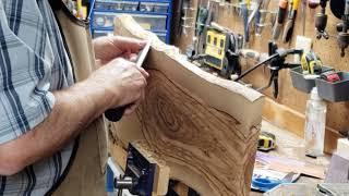 Preparing Live Edge Olivewood Cutting Boards