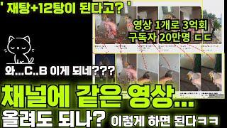 유튜브 쇼츠에 같은 영상 올려도 되네? 재탕+12탕 가능...ㄷㄷ 단, 이렇게 바꿔야 함!!