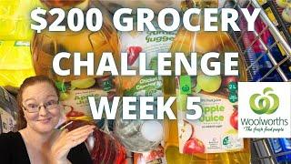 $200 Grocery Challenge / Mega Challenge Woolies Haul / Week 5 of 5