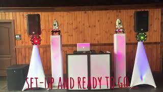 Wedding DJ setup at the Lodge at Liberty Forge