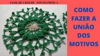 FLOR DE CROCHE PONTO PIPOCA AULA COMPLETA #ARACELLYCOSTAMODACROCHE #VESTIDODECROCHEFESTA