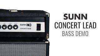 1970s Sunn Concert Lead (Silverface) Bass Guitar Sound Demo