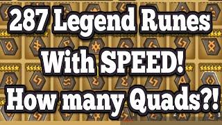 Quad Speed Chasing! Upping 287 Runes with SPD! - Summoners War