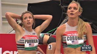 Elle Purrier smashes U.S. 2-mile record in dual with Emma Coburn at New Balance Indoor | NBC Sports