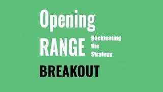 Backtest the Opening Range Breakout Strategy on SPY 1 min - Thinkorswim Tutorial