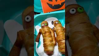 Momias de salchicha para comer #shorts #halloween #kidslunchideas #lunchideas #fatimaslunchideas