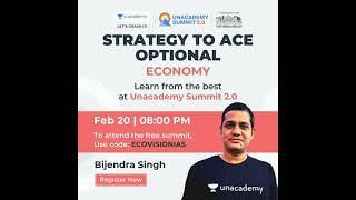 Strategy to ace Optional | Economy | Unacademy | Eco-vision IAS | Bijendra Singh