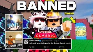 These Games GOT BANNED FROM Roblox EVENTS