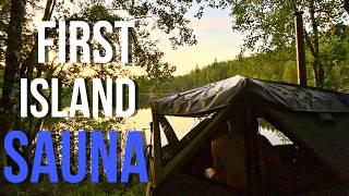 First Sauna and Hot Shower on the Island | Off Grid Island Ep.11