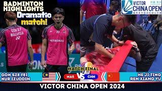 Dramatic MATCH | Goh/Izuddin (MAS) vs He/Ren (CHN) | Open 2024 Badminton