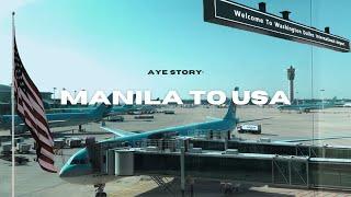 USA STORIES | Manila to USA for 20hrs+ | Flying with Korean Air  & in flight meals | Costco