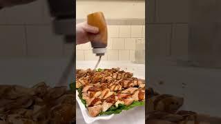 Layering the sauce on top. #aperfecttaste #chicken #cater #foodie #yummy #delicious #sogood #tasty