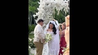 Bride walking down the aisle