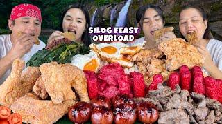 Silog Feast Family Mukbang Pork & Chicken Silog, Tapsilog, Tocilog, Hotsilog, Kangsilog Mukbang