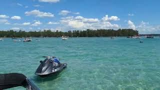 Higgins Lake Flag Point sand bar July 23, 2022