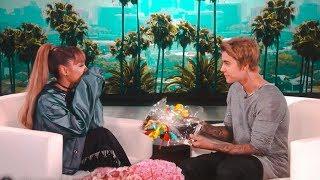 Justin Bieber Surprises Ariana Grande